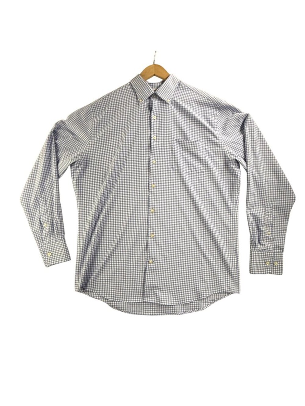 Peter Millar Shirt Mens Large Blue Check Button Down Long Sleeve Summer Comfort